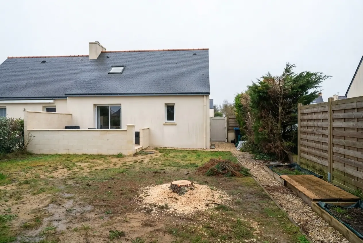 Jardin sécurisé après abattage à Larmor-Plage